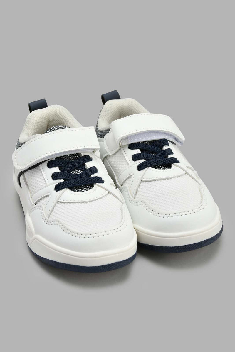 Redtag-White-Colour-Block-Skate-Shoes-Skate-Shoes-Boys-3 to 5 Years