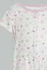 Redtag-Lilac-Cat-Print-Romper-Rompers-Baby-0 to 12 Months