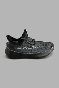 Redtag-Black-Translucent-Sole-Knit-Sneaker-BSR-Trainers,-Colour:Black,-Filter:Boys-Footwear-(5-to-14-Yrs),-New-In,-New-In-BSR-FOO,-Non-Sale,-S22A,-Section:Kidswear-Senior-Boys-5 to 14 Years