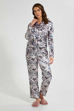 Load image into Gallery viewer, Redtag-Off-White-Floral-Printed-Pyjama-Set-Pyjama-Sets-Women&#39;s-

