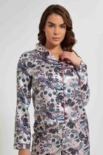 Load image into Gallery viewer, Redtag-Off-White-Floral-Printed-Pyjama-Set-Pyjama-Sets-Women&#39;s-
