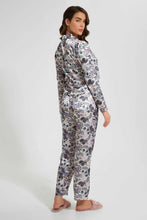 Load image into Gallery viewer, Redtag-Off-White-Floral-Printed-Pyjama-Set-Pyjama-Sets-Women&#39;s-
