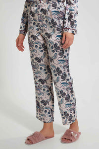 Redtag-Off-White-Floral-Printed-Pyjama-Set-Pyjama-Sets-Women's-