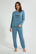 Load image into Gallery viewer, Redtag-Loose-Knit-Printed-Pyjama-Set-Pyjama-Sets-Women&#39;s-
