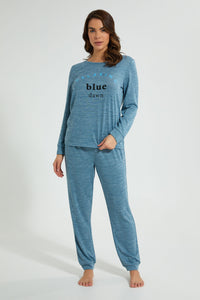 Redtag-Loose-Knit-Printed-Pyjama-Set-Pyjama-Sets-Women's-