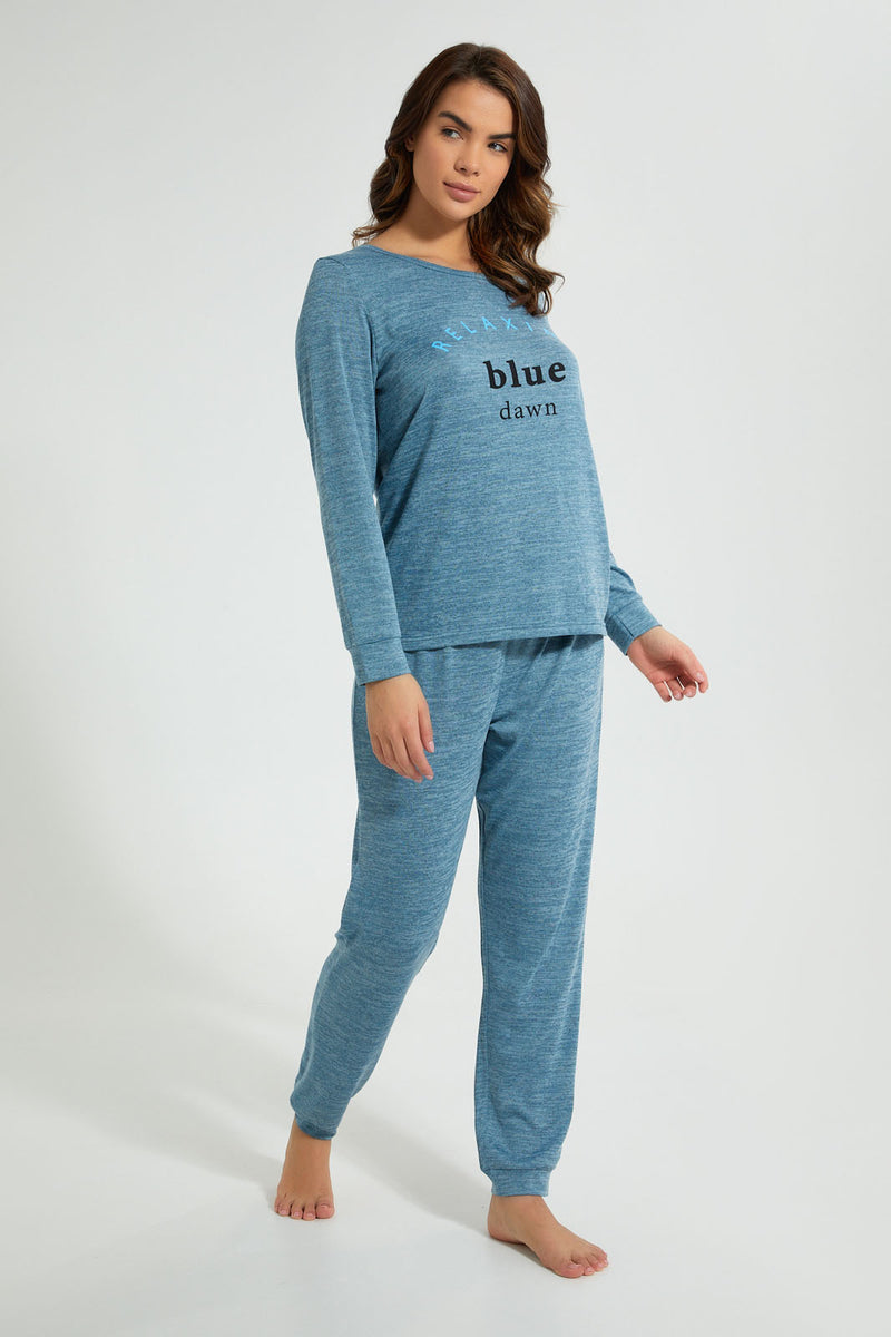 Redtag-Loose-Knit-Printed-Pyjama-Set-Pyjama-Sets-Women's-