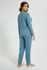 Redtag-Loose-Knit-Printed-Pyjama-Set-Pyjama-Sets-Women's-