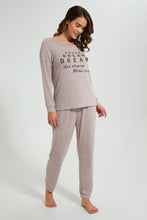 Load image into Gallery viewer, Redtag-Loose-Knit-Printed-Pyjama-Set-Pyjama-Sets-Women&#39;s-
