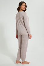 Load image into Gallery viewer, Redtag-Loose-Knit-Printed-Pyjama-Set-Pyjama-Sets-Women&#39;s-
