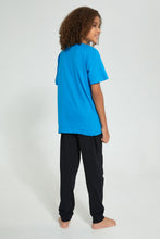 تنزيل الصورة على معرض الصور، Redtag-Blue-Skate-Board-Night-Suit-Pyjama-Sets-Senior-Boys-9 to 14 Years

