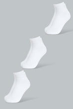 Load image into Gallery viewer, Redtag-White-3Pk-Men&#39;S-Ankle-Socks-Ankle-Length-Men&#39;s-
