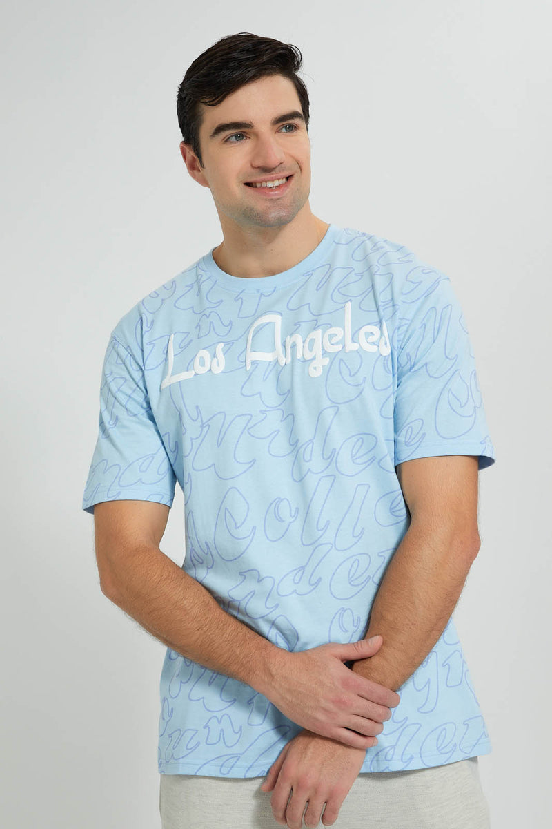 Redtag-Sky-Blue-T-Shirt-Graphic-Prints-Men's-0
