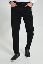 Load image into Gallery viewer, Redtag-Black-Chino-Trouser-Colour:Black,-Filter:Men&#39;s-Clothing,-Men-Trousers,-New-In,-New-In-Men,-Non-Sale,-PPE,-S22A,-Section:Men-Men&#39;s-
