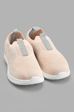 تنزيل الصورة على معرض الصور، Redtag-Pale-Pink-Flyknit-Slip-On-Trainer-Slip-Ons-Senior-Girls-5 to 14 Years
