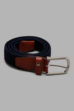 Load image into Gallery viewer, Redtag-Navy-Elastic-Belt-Casual-Belts-Men&#39;s-
