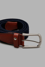 Load image into Gallery viewer, Redtag-Navy-Elastic-Belt-Casual-Belts-Men&#39;s-
