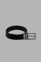 Load image into Gallery viewer, Redtag-Black-And-Tan-Tetxured-Belt-With-Twist-Buckle-Formal-Belts-Men&#39;s-
