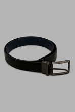 Load image into Gallery viewer, Redtag-Black-And-Navy-Belt-With-Twist-Buckle-Formal-Belts-Men&#39;s-
