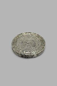 Redtag-Grey-Round-Beaded-Coaster-Set-(6-Piece)-Coasters-Home-Dining-