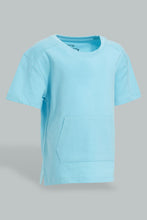 Load image into Gallery viewer, Redtag-Sky-Blue-Kangaroo-Pocket-Short-Sleeve-T-Shirt-Colour:Sky-Blue,-Filter:Infant-Boys-(3-to-24-Mths),-Infant-Boys-T-Shirts,-New-In,-New-In-INB,-Non-Sale,-S22B,-Section:Kidswear,-TBL-Infant-Boys-3 to 24 Months
