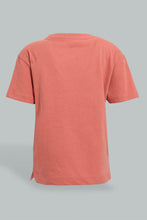 Load image into Gallery viewer, Redtag-Orange-Kangaroo-Pocket-Short-Sleeve-T-Shirt-Plain-Infant-Boys-3 to 24 Months
