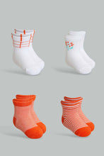 Load image into Gallery viewer, Redtag-Multi-Colour-Printed-4Pcs-Socks-Ankle-Socks-Infant-Girls-3 to 24 Months
