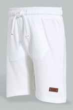 تنزيل الصورة على معرض الصور، Redtag-White-Pique-Shorts-Active-Shorts-Infant-Boys-3 to 24 Months
