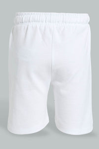 Redtag-White-Pique-Shorts-Active-Shorts-Infant-Boys-3 to 24 Months