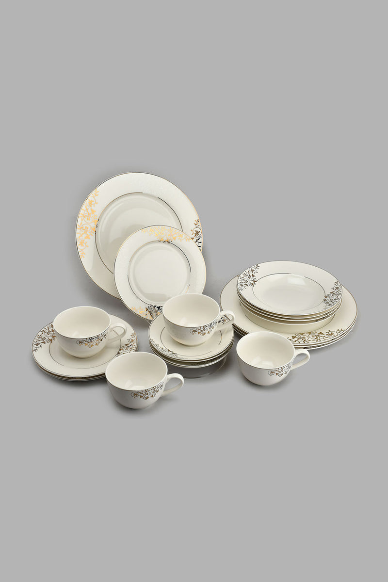 Redtag-White-Gold-Design-Dinner-Set-(20-Piece)-Dinner-Sets-Home-Dining-