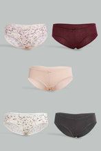 Load image into Gallery viewer, Redtag-Assorted-Print/Plain-Boyleg-Brief-(5-Pack)-Briefs-Boyleg-Women&#39;s-
