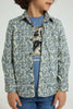 Redtag-Blue-Printed-Shirt-And-T-Shirt-Set-Casual-Shirts-Boys-2 to 8 Years