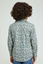 تنزيل الصورة على معرض الصور، Redtag-Blue-Printed-Shirt-And-T-Shirt-Set-Casual-Shirts-Boys-2 to 8 Years
