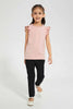 Redtag-Black-Knit-Denim-Jogger-Knit-Denim-Girls-2 to 8 Years