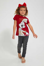 Load image into Gallery viewer, Redtag-Grey-Knit-Denim-Jogger-Jeans-Baggy-Fit-Girls-2 to 8 Years
