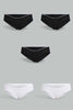 Redtag-Assorted-Print/Plain-Boyleg-Briefs-(5-Pack)-Briefs-Boyleg-Women's-