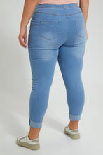 Load image into Gallery viewer, Redtag-Jegging-With-Turn-Up-Detail-Colour:Indigo,-Filter:Plus-Size,-LDP-Jeggings,-New-In,-New-In-LDP,-Non-Sale,-S22A,-Section:Women-Women&#39;s-
