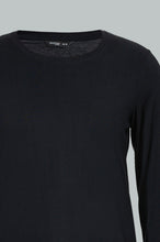 تنزيل الصورة على معرض الصور، Redtag-Black-Long-Sleeve-Graphic-T-Shirt-Graphic-Prints-Women&#39;s-

