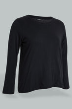 تنزيل الصورة على معرض الصور، Redtag-Black-Long-Sleeve-Graphic-T-Shirt-Graphic-Prints-Women&#39;s-

