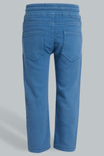 Load image into Gallery viewer, Redtag-Royal-Color-Knit-Denim-Pant-Character,-Colour:Royal,-Filter:Infant-Boys-(3-to-24-Mths),-Infant-Boys-Jeans,-New-In,-New-In-INB,-Non-Sale,-S22B,-Section:Kidswear,-TBL-Infant-Boys-3 to 24 Months
