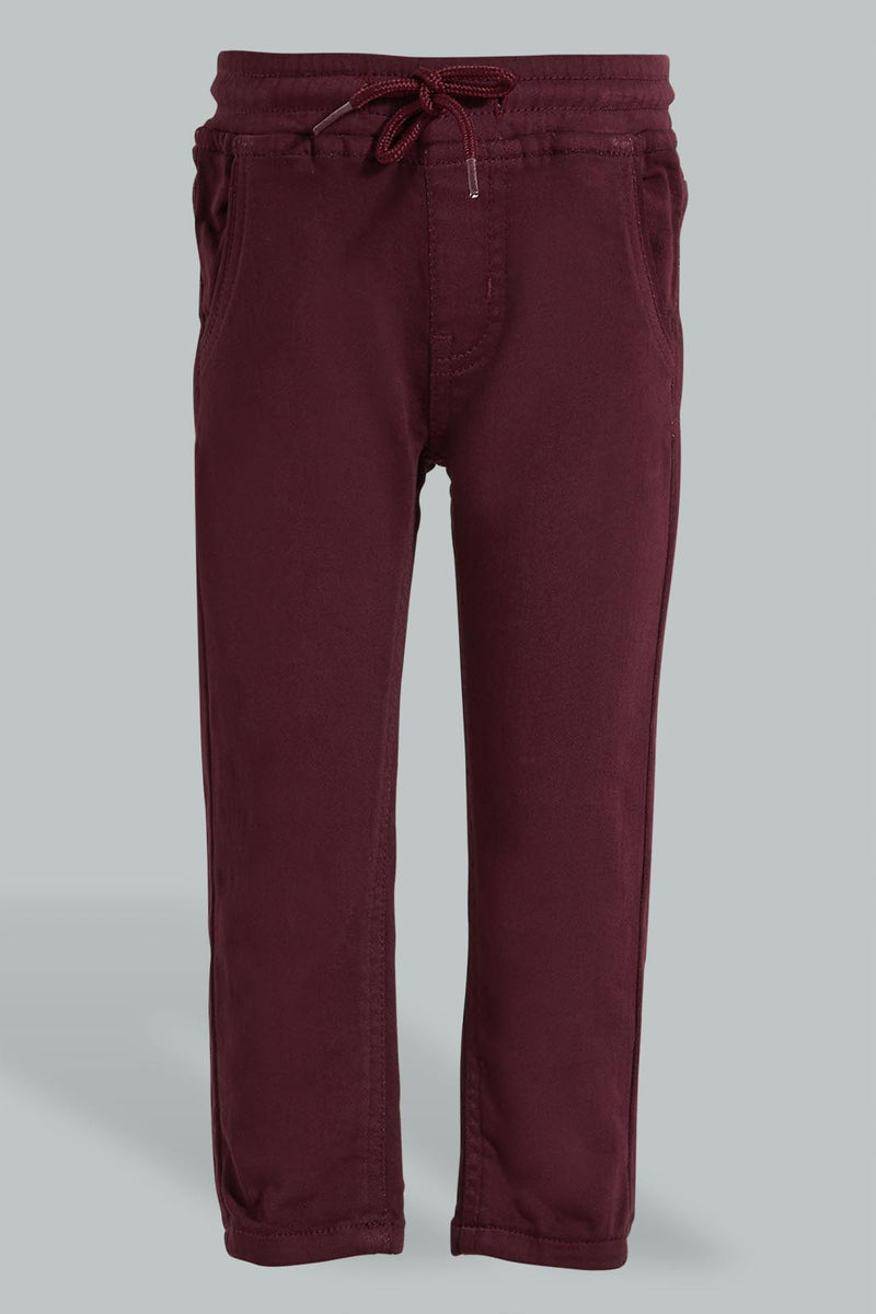 Redtag-Red-Color-Knit-Denim-Pant-Character,-Colour:Red,-Filter:Infant-Boys-(3-to-24-Mths),-Infant-Boys-Jeans,-New-In,-New-In-INB,-Non-Sale,-S22B,-Section:Kidswear,-TBL-Infant-Boys-3 to 24 Months