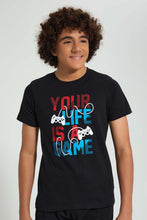 تنزيل الصورة على معرض الصور، Redtag-Black-Life-Is-A-Game-Night-Suit-Pyjama-Sets-Senior-Boys-9 to 14 Years
