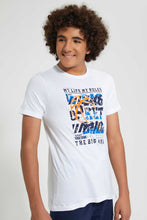 Load image into Gallery viewer, Redtag-White-Basketball-Night-Suit-Pyjama-Sets-Senior-Boys-9 to 14 Years

