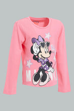 تنزيل الصورة على معرض الصور، Redtag-Pink-Minnie-Print-T-Shirt-Character-Infant-Girls-3 to 24 Months
