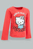 Redtag-Red-Hello-Kitty-Print-T-Shirt-Character-Infant-Girls-3 to 24 Months