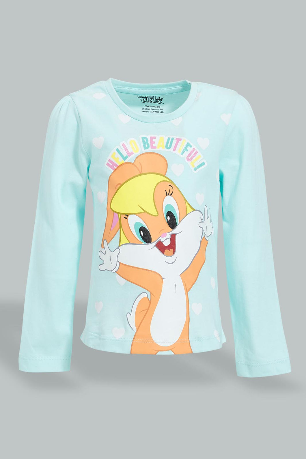 Redtag-Mint-Lola-Bunny-Print-T-Shirt-Character-Infant-Girls-3 to 24 Months