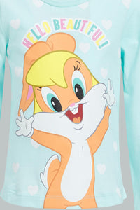 Redtag-Mint-Lola-Bunny-Print-T-Shirt-Character-Infant-Girls-3 to 24 Months