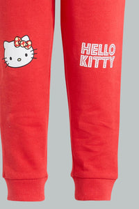 Redtag-Red-Hello-Kitty-Trackpant-Joggers-Infant-Girls-3 to 24 Months