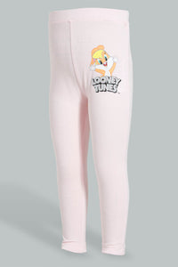 Redtag-Pink-Lola-Bunny-Printed-Legging-Leggings-Infant-Girls-3 to 24 Months