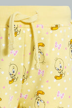 Load image into Gallery viewer, Redtag-Yellow-Tweety-Trackpant-Joggers-Infant-Girls-3 to 24 Months
