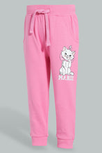 Load image into Gallery viewer, Redtag-Pink-Marie-The-Cat-Trackpant-Joggers-Infant-Girls-3 to 24 Months
